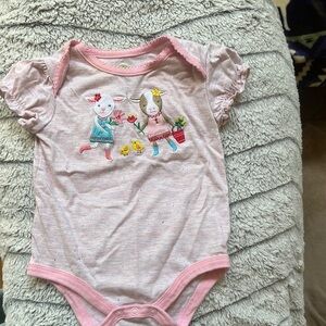 John Deere Pink Bodysuit One Piece with Graphic Designs